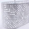 Lampadario ovale in metallo bianco a 3 luci 75x20H23