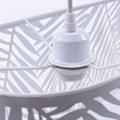 Lampadario ovale in metallo bianco a 3 luci 75x20H23