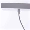 Lampadario ovale in metallo bianco a 3 luci 75x20H23