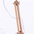 Lampada da scrivania in metallo grigio azzurro e legno 16x30H55