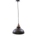 Lampadario in metallo verde militare Ø30