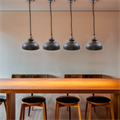 Lampadario in metallo verde militare Ø30