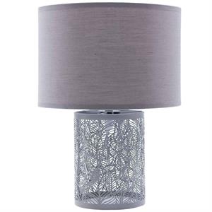 Lampada da tavolo in metallo grigio Ø22H31