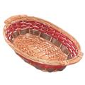 Cesto in vimini rosso/naturale con manici 49X36H12