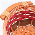 Cesto in vimini rosso con manici 41X28H10