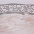 Vassoio in metallo e legno di abete sbiancato 48X32H9  in set di 3 