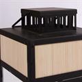 Lanterna moderna in metallo e abete 24X24H50 in set di 2