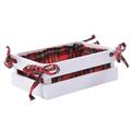 Cassetta in abete bianca con fodera scozzese 22X15H9