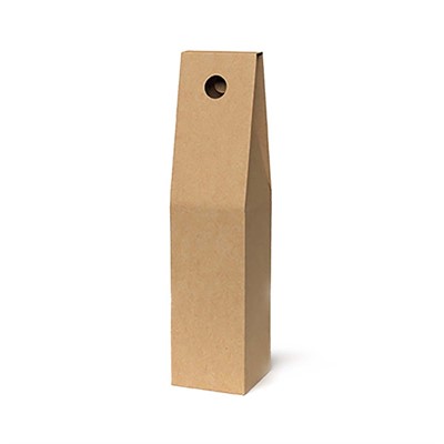 Portabottiglie singolo in cartone Avana 9x9H41
