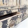 Armadio in teak marrone anticato con specchio 99X47H149
