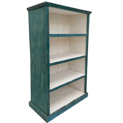 Libreria in teak azzurro anticato 97X47H160