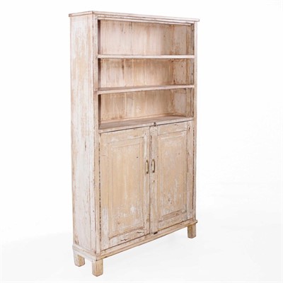 Credenza in teak bianco anticato 103X27H175