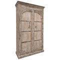 Armadio in teak e mango bianco anticato 126X50H207