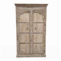 Armadio in teak e mango bianco anticato 126X50H207