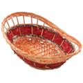Cesto in vimini traforato rosso 51x36H12/17 