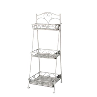 Scaffale a scaletta in metallo bianco 41X45H115 