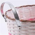 Portavaso in vimini fucsia con manici Ø25H21