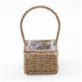 Cesto rettangolare in cordoncino con manico 20X14H10/27