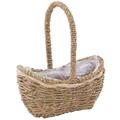 Cesto a barchetta in cordoncino con manico 25X15H10-14/30
