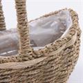 Cesto a barchetta in cordoncino con manico 25X15H10-14/30