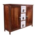 Credenza in legno marrone e bianco 90X30H70 