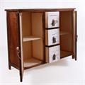 Credenza in legno marrone e bianco 90X30H70 
