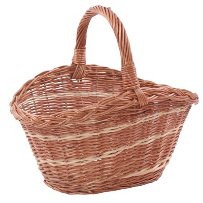 Cesto Nika in vimini rosso 46X34H20-25-40