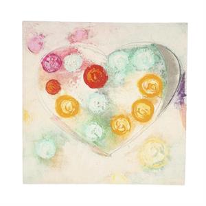 QUADRO DIP.CUORE COLORATO CM.80X80 MADE IN CHINA