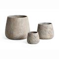 Vaso in fibrocemento foglie Maple Ø54H46 in set di 3