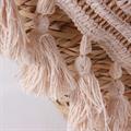 Borsa in fibre naturali con merletto e coulisse 50x14H28/49