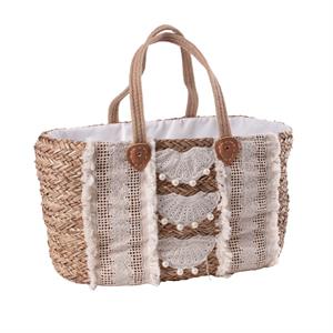 Borsa rettangolare in fibre naturali 55x25H30/53