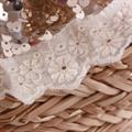 Borsa ovale in fibre naturali con pailettes 54x18H30/43