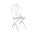 Sedia pieghevole in metallo bianco 40X54H94 
