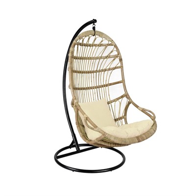 Poltrona pensile in rattan naturale 85X75H210