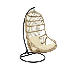 Poltrona pensile in rattan naturale 85X75H210