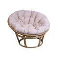 Poltrona rotonda in rattan Papasan con cuscino Ø110 