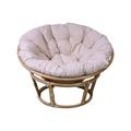 Poltrona rotonda in rattan Papasan con cuscino Ø110 