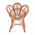 Poltrona a petalo in rattan con cuscino 77x64H91