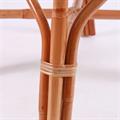 Poltrona a petalo in rattan con cuscino 77x64H91