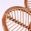 Poltrona a petalo in rattan con cuscino 77x64H91