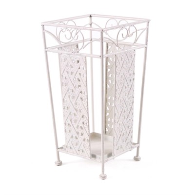 Portaombrelli in ferro bianco 22X22H43 