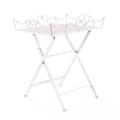 Tavolino pieghevole rettangolare in ferro bianco 57X41H60 