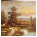 PANNELL.PAESAGG.C/ALB   CM70X70  LEGNO:M.D.F. -MADE IN CHINA-