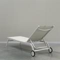 Lettino in alluminio bianco 194X60H35 