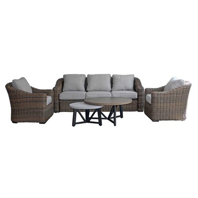 Salotto completo in polirattan King 