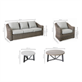 Salotto completo in polirattan King 