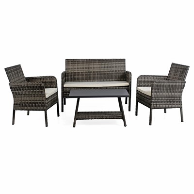 Salotto completo in polirattan Lory - in kit da assemblare
