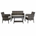Salotto completo in polirattan Lory - in kit da assemblare