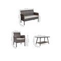 Salotto completo in polirattan Lory - in kit da assemblare