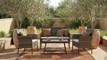 Salotto completo in polirattan Lory - in kit da assemblare